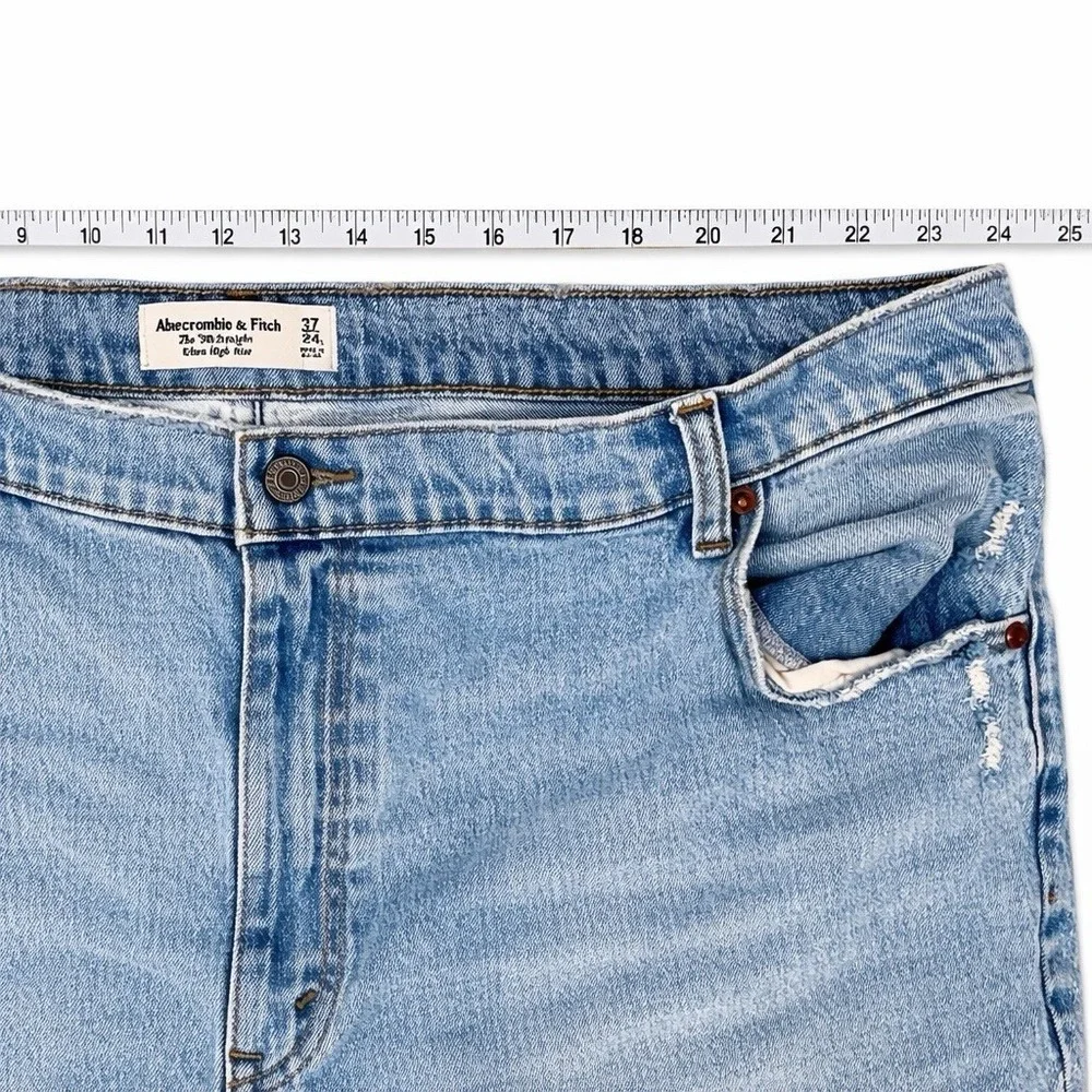 Abercrombie & Fitch Ultra High-Rise The 90s‎ Straight Blue Jeans Size 37|24